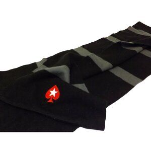 Pokerstars Poker Black Gray Scarf Official Poker Pro Merch Texas Hold'em VIP